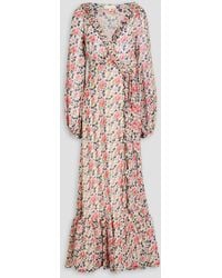 byTiMo - Floral-print Fil Coupé Georgette Maxi Wrap Dress - Lyst