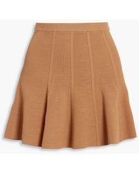 Dion Lee - Fluted Ribbed-knit Mini Skirt - Lyst