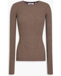 Helmut Lang - Cutout Ribbed Wool-Blend Top - Lyst