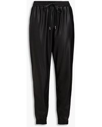 Boutique Moschino - Faux Leather Tapered Pants - Lyst