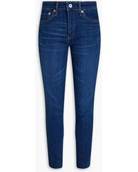 Rag & Bone - Cate halbhohe skinny jeans in ausgewaschener optik - Lyst