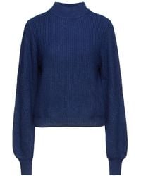 Autumn Cashmere Ribbed-knit Turtleneck Jumper - Blue
