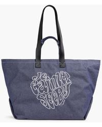 See By Chloé - Je t'aime tote bag aus denim mit stickereien - Lyst