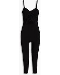Sandro - Cropped Cutout Twisted Knitted Jumpsuit - Lyst