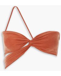 Jacquemus - Espelho Cropped Asymmetric Stretch-jersey Bandeau Top - Lyst