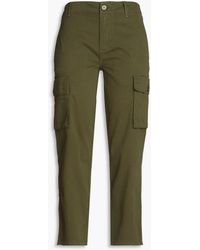 FRAME - Cropped Cotton Cargo Pants - Lyst