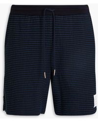 Thom Browne - Striped Cotton-blend Bouclé-tweed Shorts - Lyst