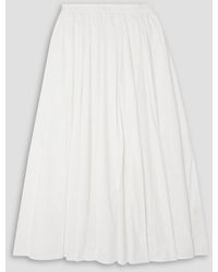 Emporio Sirenuse - Camelia Printed Cotton-poplin Maxi Skirt - Lyst