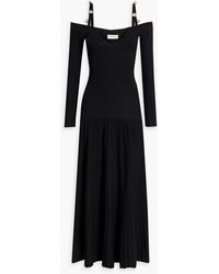 Nicholas - Cold-shoulder Ribbed-knit Midi Dress - Lyst