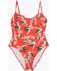 Solid & Striped Synthetic The Taylor Floral-print Swimsuit in Pink | Lyst