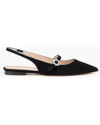 Stuart Weitzman - Aura Suede Slingback Mary Jane Flats - Lyst