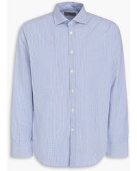 Canali - Checked Cotton-poplin Shirt - Lyst