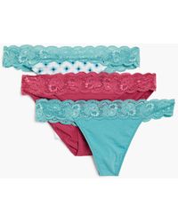 Cosabella - Set Of Three Stretch-cotton Jersey Low-rise Thongs - Lyst