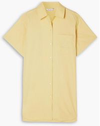 Max Mara - Palau Embroidered Cotton-poplin Mini Shirt Dress - Lyst