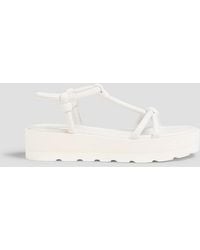 Gianvito Rossi - Marine Knotted Leather Platform Sandals - Lyst