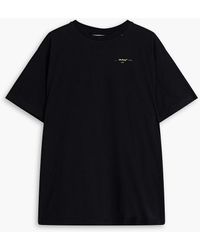 Off-White c/o Virgil Abloh Oversized Painted Printed Cotton-jersey T-shirt - Black