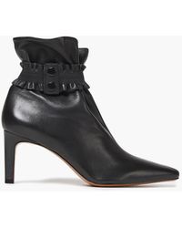 Zimmermann - Shirred Leather Ankle Boots - Lyst