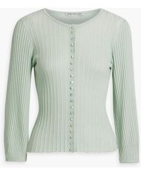 Autumn Cashmere - Ribbed Cotton Cardigan - Lyst