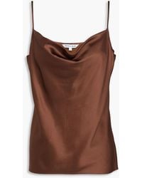 Veronica Beard - Sola Draped Silk-Blend Satin Camisole - Lyst