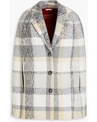 Missoni - Checked Wool-blend Cape - Lyst