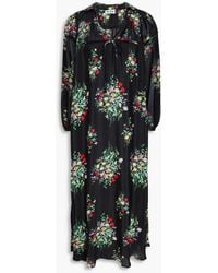 RIXO London - Khaleesha Floral-Print Crepe De Chine Midi Dress - Lyst