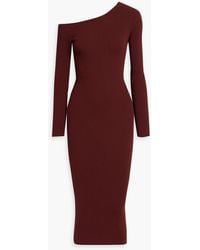 LAPOINTE - One-shoulder Ribbed-knit Midi Dress - Lyst