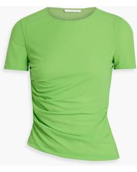 Helmut Lang - Ruched Crepe T-shirt - Lyst