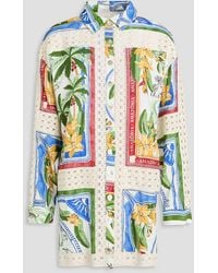 FARM Rio - Floral-Print Linen-Blend Shirt - Lyst
