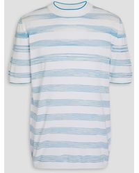 Missoni - Striped Jacquard-knit Cotton-blend T-shirt - Lyst