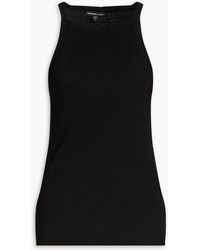 James Perse - Ribbed Linen-blend Jersey Tank - Lyst