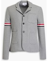 Thom Browne - Striped Cotton-blend Tweed Blazer - Lyst