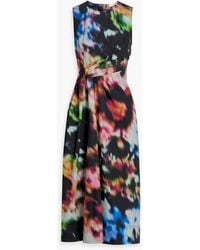 Ulla Johnson - Davina Printed Cotton-Poplin Midi Dress - Lyst