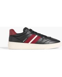 Bally - Rebby Canvas-Trimmed Leather Sneakers - Lyst