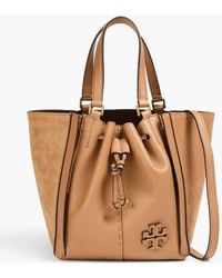 Tory Burch - Mcgraw Dragonfly Leather And Suede Tote - Lyst