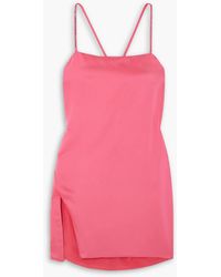 The Attico - Fujiko Crystal-embellished Satin Mini Dress - Lyst