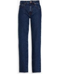 7 For All Mankind - Tess Mid-rise Straight-leg Jeans - Lyst