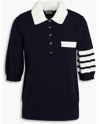Thom Browne - Hector Intarsia Cotton Polo Shirt - Lyst
