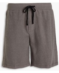 James Perse - Waffle-knit Cotton And Cashmere-blend Shorts - Lyst