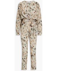 IRO - Mattai Wrap-effect Floral-print Lyocell And Silk-blend Jumpsuit - Lyst