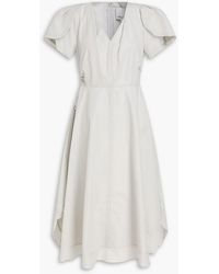 3.1 Phillip Lim - Ruched Cotton-Blend Poplin Midi Dress - Lyst