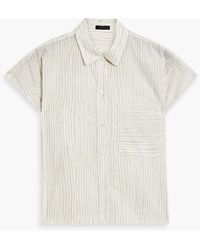 ATM - Striped Cotton-voile Shirt - Lyst