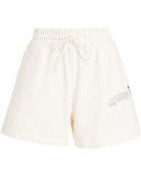 MSGM Appliquéd Printed French Cotton-terry Shorts - Multicolour