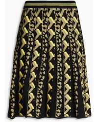 Diane von Furstenberg - Pintucked Jacquard-knit Skirt - Lyst
