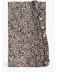 Lemaire - Printed Calf-hair And Pebbled-leather Phone Pouch - Lyst