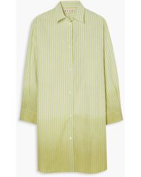 Marni - Oversized Asymmetric Striped Dégradé Cotton-poplin Shirt - Lyst