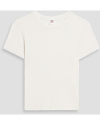 Re/done X Hanes - Cotton-jersey T-shirt - Lyst