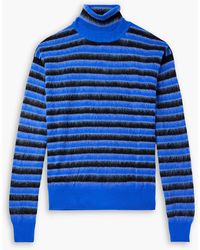 Marni - Striped Brushed-Wool Rollneck Sweater - Lyst