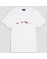 Frescobol Carioca - Lucio Slim-fit Printed Slub Cotton And Linen-blend Jersey T-shirt - Lyst
