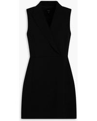 Theory - Minikleid aus crêpe mit wickeleffekt - Lyst