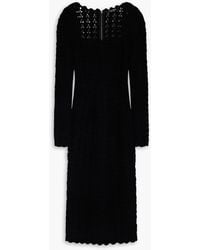 Dolce & Gabbana - Crocheted Wool And Cashmere-blend Midi Dress - Lyst